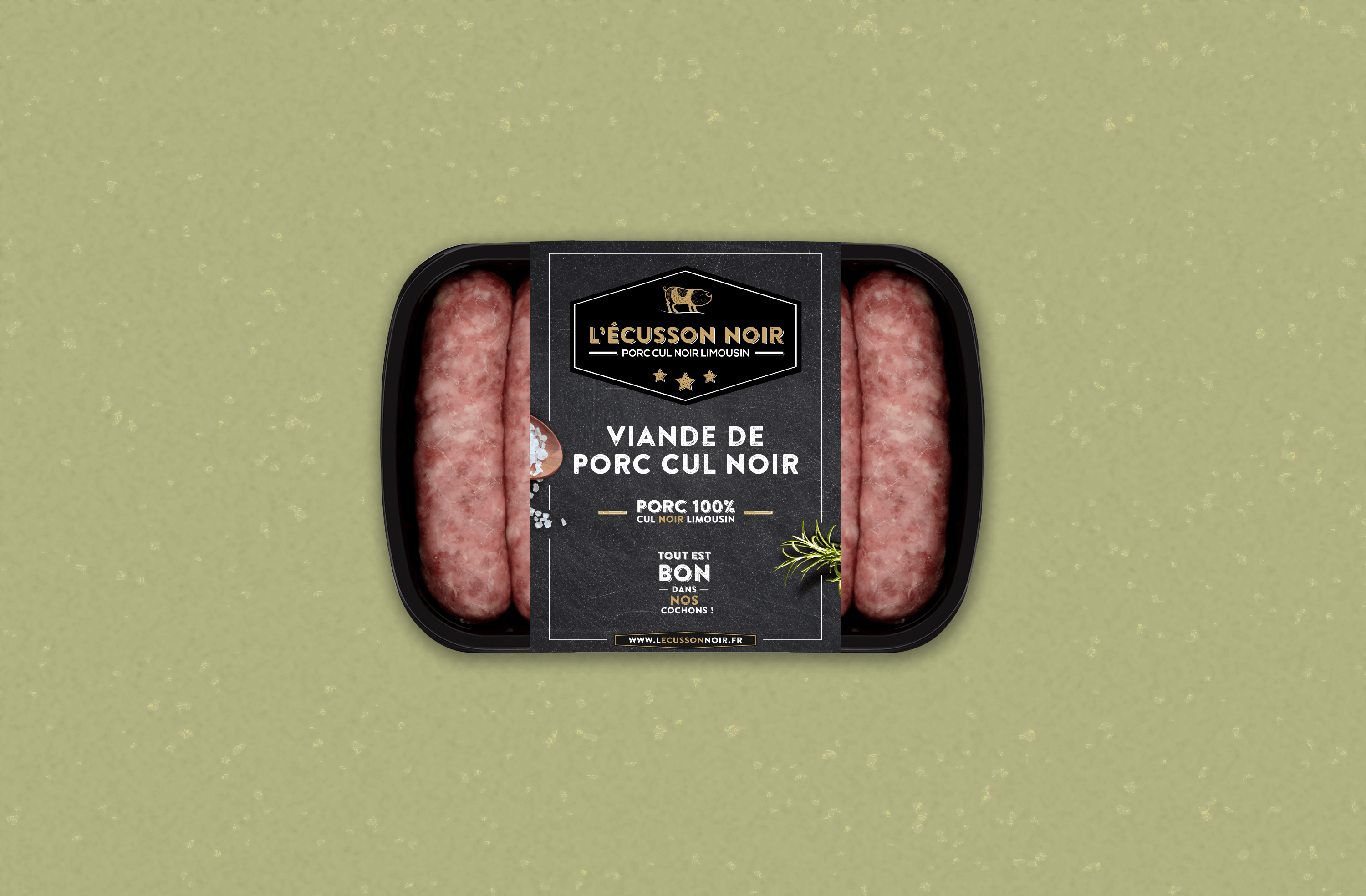 ecusson noir barquette